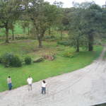 Boy Ali, Chris and Jacqui on the driveway