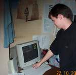 Robert Reardon fixing Ian's computer