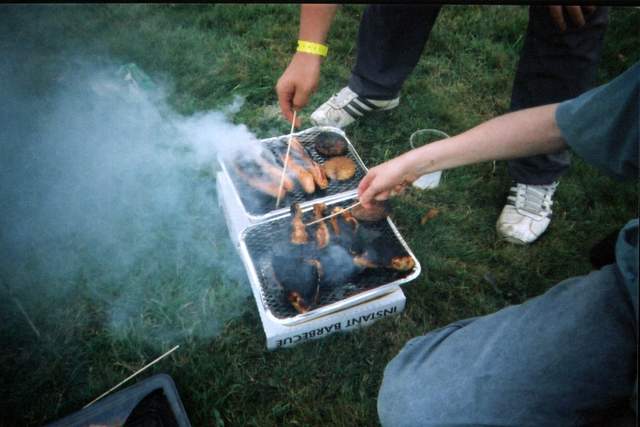 The classic music festival barbeque.  Unforgettable.