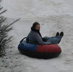 Ali on the Ice Slide