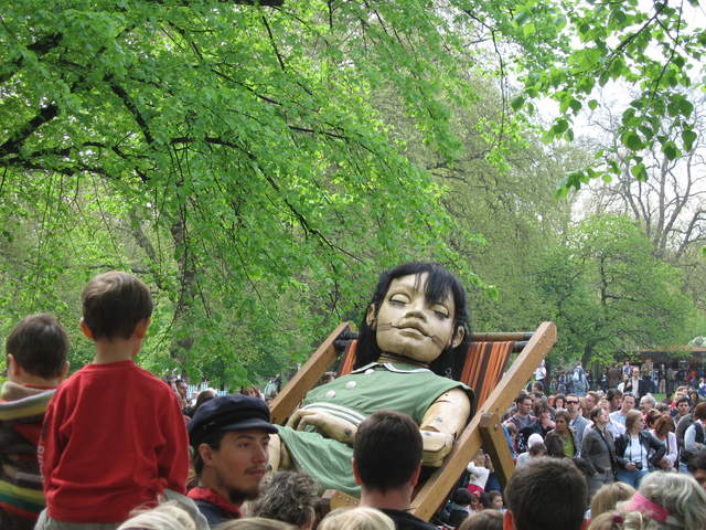 Girl resting St James' Park
