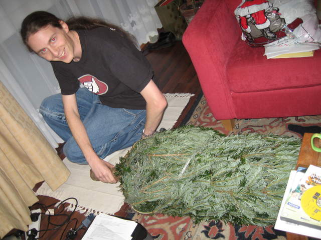 Kev unwrapping the tree