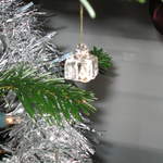 Glass present christmas tree decoration