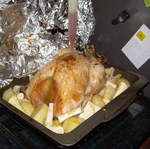 Basting the turkey