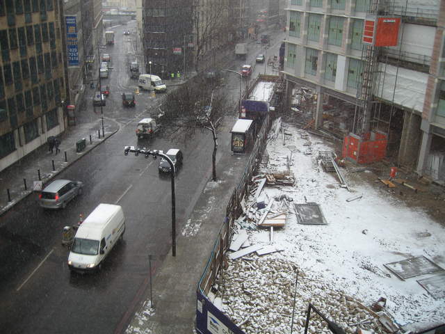 View from the office window on a snow day