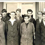 (back) Terrance Dean, Ian Blake, Richard Crocker, Terry Combes (front) Phillip Carpenter, Ian Burrows, Doug Murphy, ?