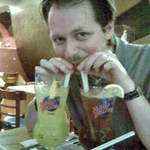 Nick with Planet Holllywood cocktails