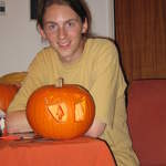 Kevin and his hangman pumpkin