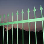 Sunset fence on the way to Kosciuszko's Mound