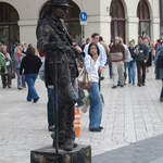 Living statue in the market square