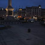 Trafalgar Sq. Green in the evening, after the clean-up