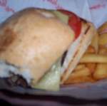 The luxurious Ciabatta Burger and Chips