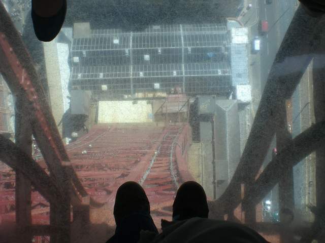 Glass platform up the Tower