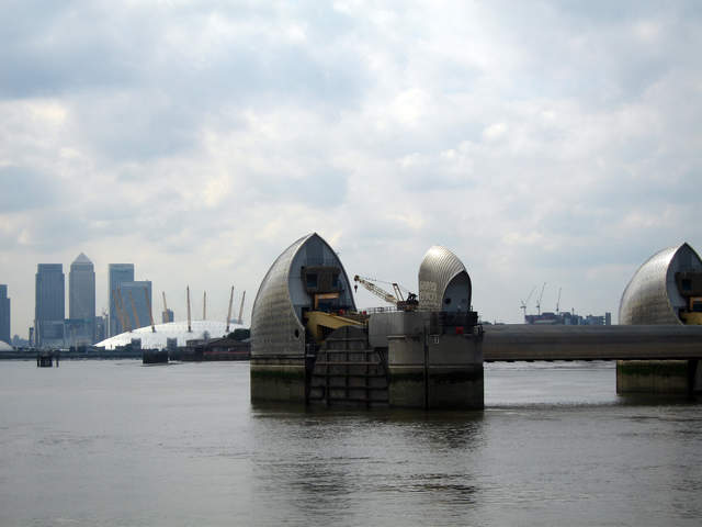 The Thames Barrier and the O2 Arena