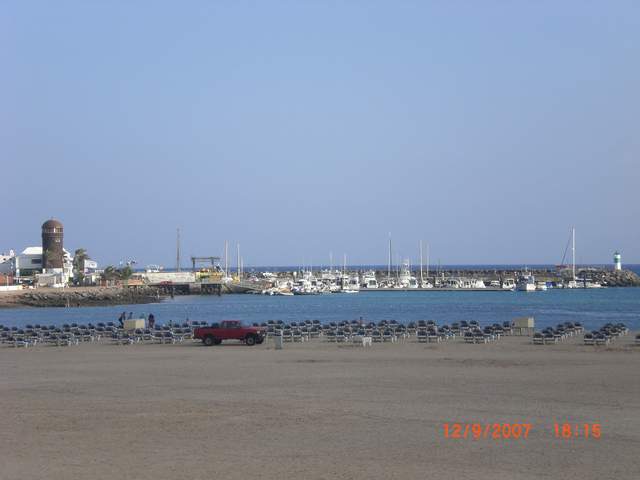The harbour seen from the beach