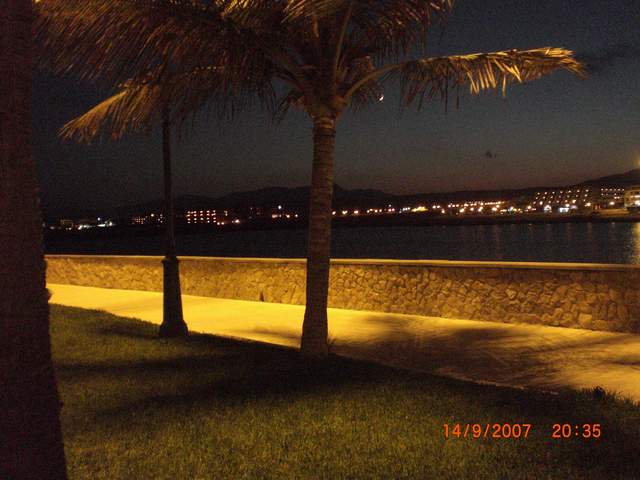 View from "Paella" restaurant in colour
