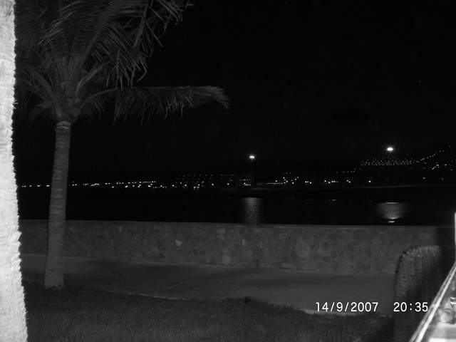 View from "Paella" restaurant at night