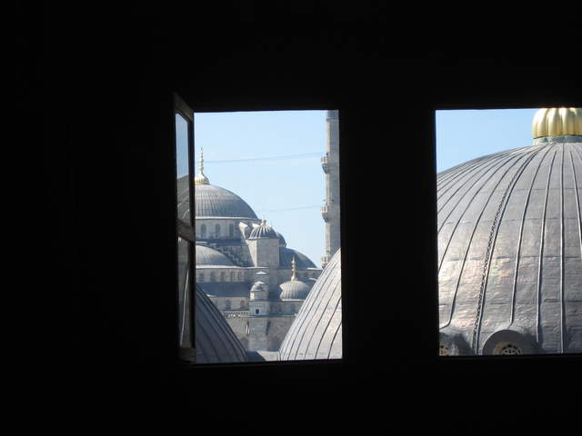 The Blue Mosque from a window of Aya Sofya