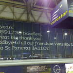 Closing of Eurostar at Waterloo