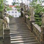 The steps in front of The Loreto