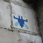 Space Invader under Westminster bridge