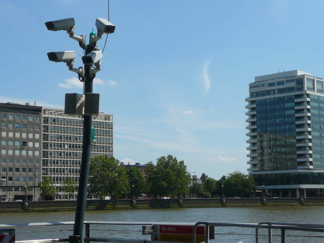 Security cameras at the Tate Britain port