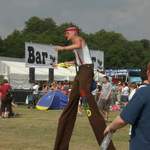 Crazy stilt man