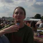 Kev with ice cream.  Smug.