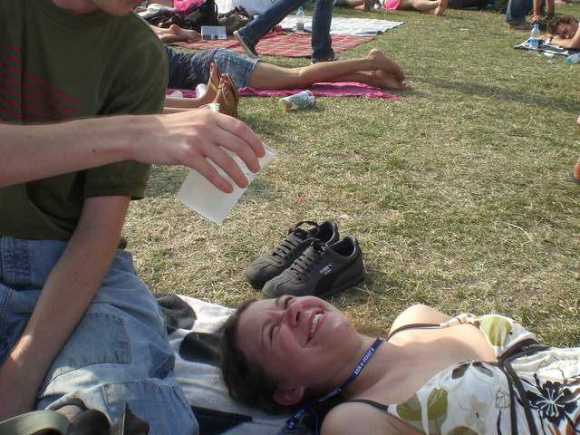 Michelle being cooled down