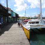 Catamaran which sailed around island