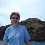 Trish on around island catamaran