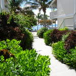 Pathway between buildings at Hotel