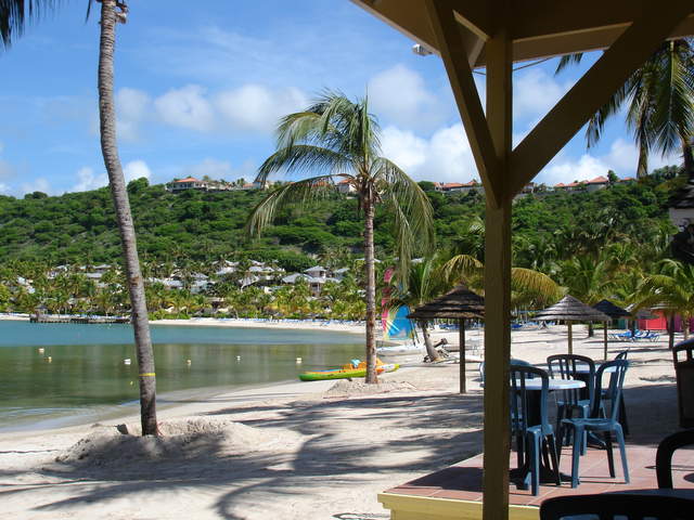 Sailing beach from drinks bar