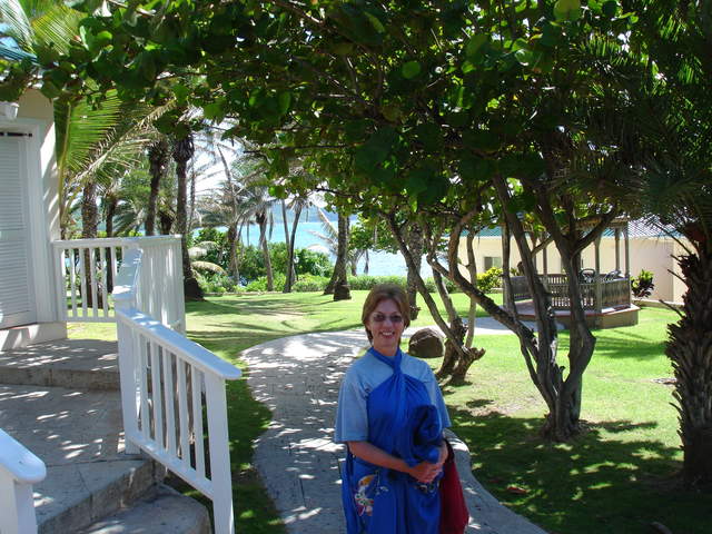 Trish in Hotel garden