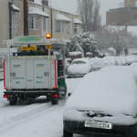 Milk float on Church Road