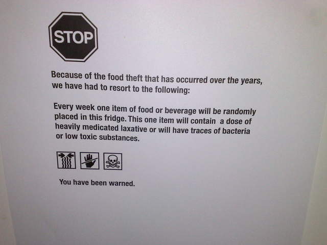 Fridge theft intolerance