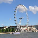 London Eye from a Golden Jubilee Bridge