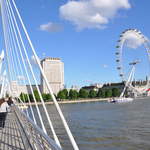 London Eye from a Golden Jubilee Bridge