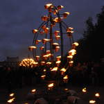 Fire garden sculptures