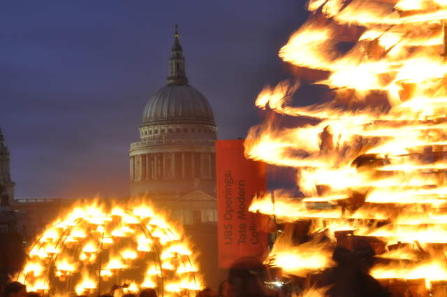 St Pauls by firelight
