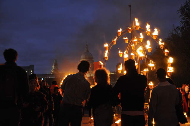 St Pauls by firelight