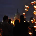 Fire garden sculptures