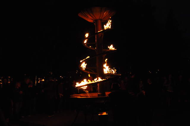 Fire garden sculptures