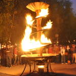 Fire garden sculptures