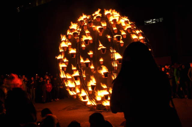 Fire garden sculptures