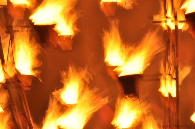 Fire garden sculptures