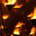 Fire garden sculptures