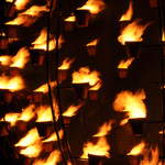 Fire garden sculptures