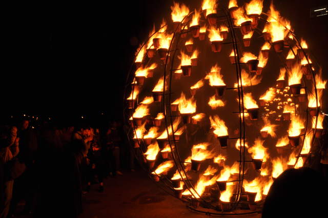 Fire garden sculptures