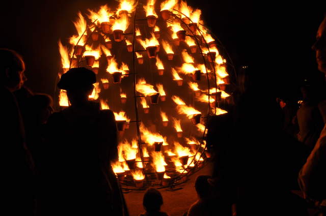 Fire garden sculptures